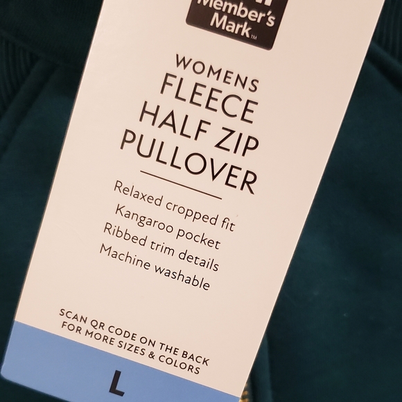 🌻NWT Women's Teal Quarter-Zip Pullover Sweatshirt - Picture 2 of 5